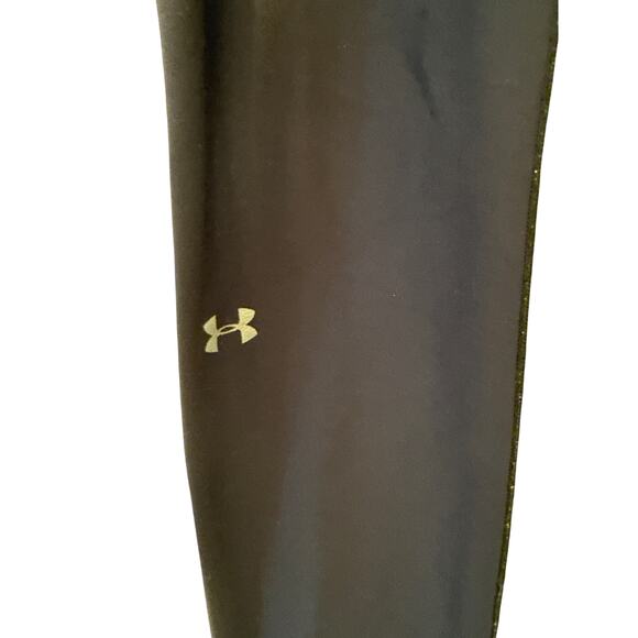 Under Armour Women's HeatGear Leggings Black with Grey and White Panes=ls SzM - Picture 3 of 10